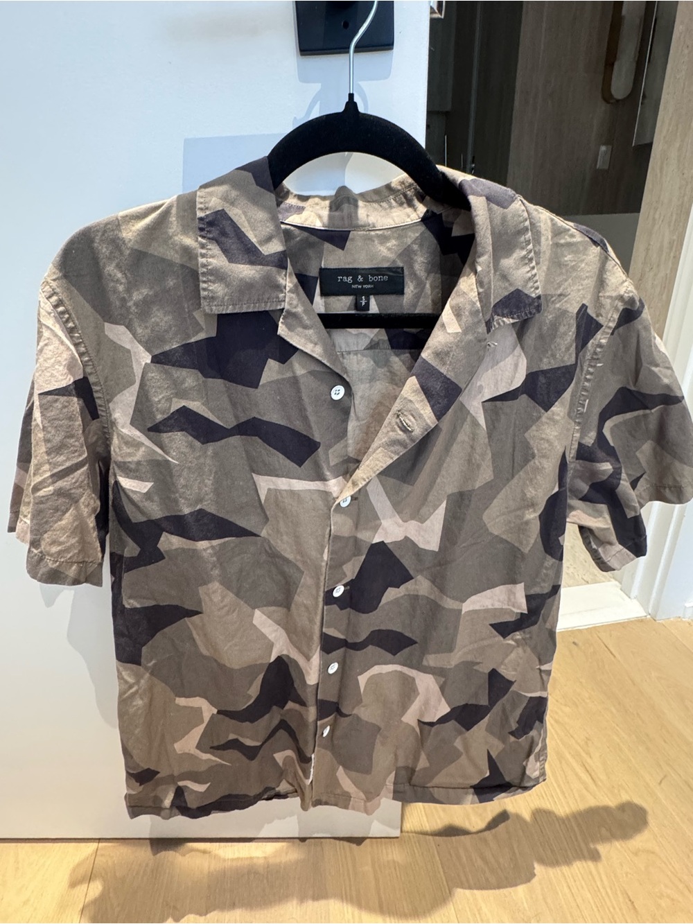 Rag & bone camo button down shirt